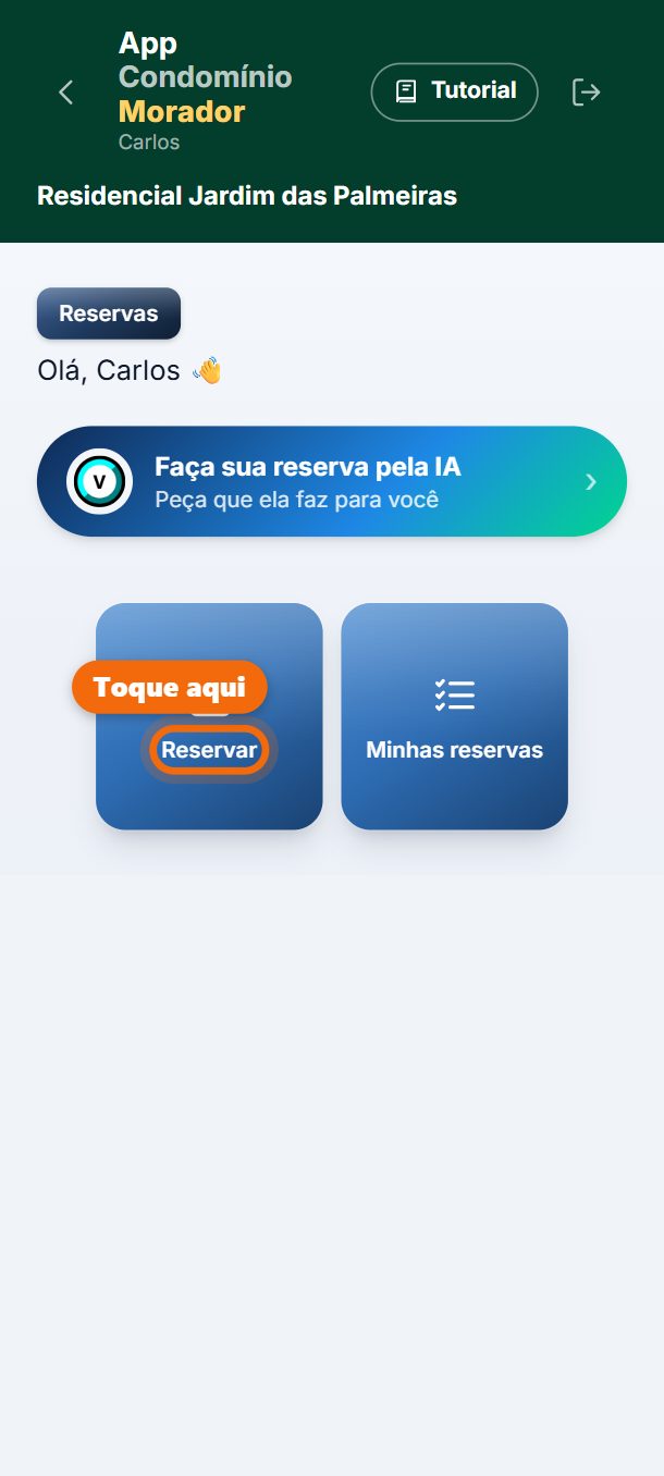 Passo 2: Toque em Reservar.
