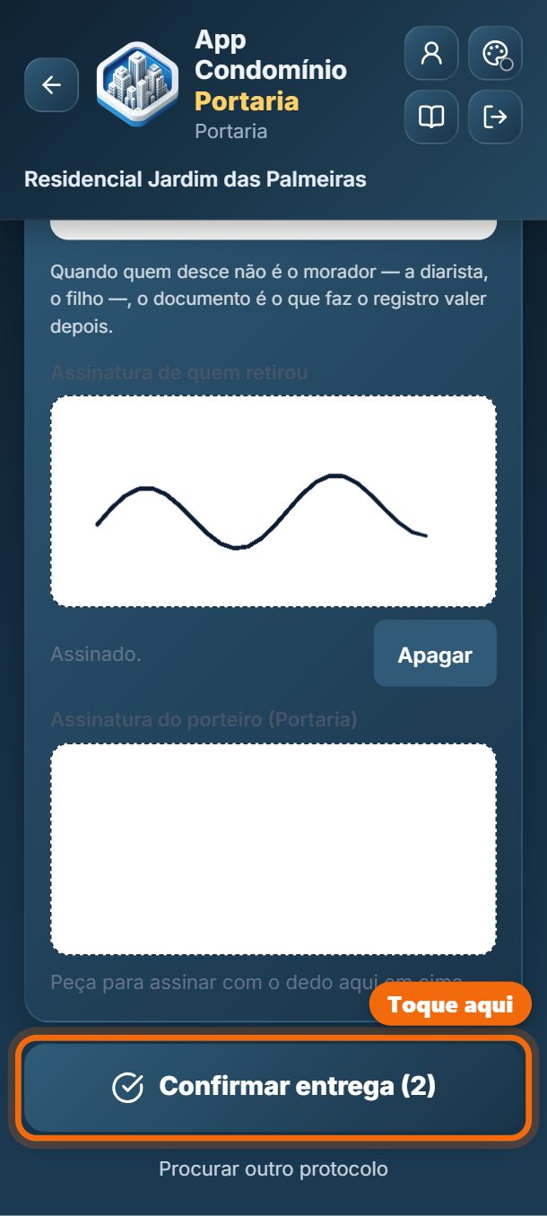 Passo 5: Toque em Confirmar entrega.