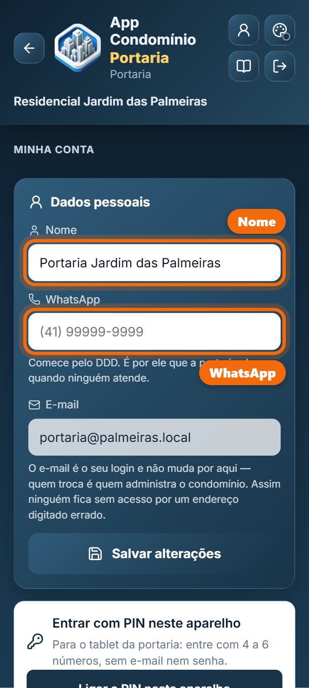 Passo 2: Troque o nome ou o WhatsApp e toque em Salvar alterações.